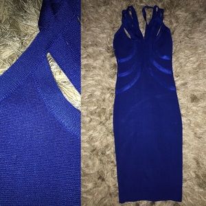 Blue bandage dress